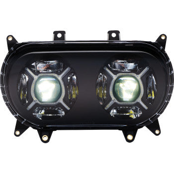 CUSTOM DYNAMICS Double-X LED Headlight for Road Glide Models