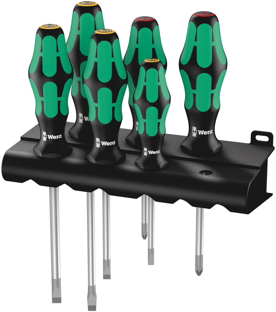 Wera Tools Kraftform Plus Lasertip Screwdriver Set w/ Rack, 6 Pieces