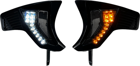 CUSTOM DYNAMICS Shark Demon® Turn Signal Vents - Smoke Lens SD-RG23-VTS-AW