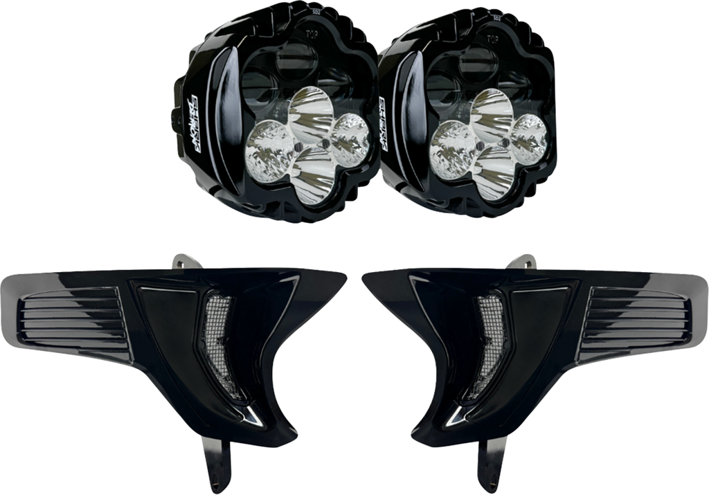 CUSTOM DYNAMICS Shark Demon® 2 Headlight Light - w/ Speed Plates SD2-23-RG-WW