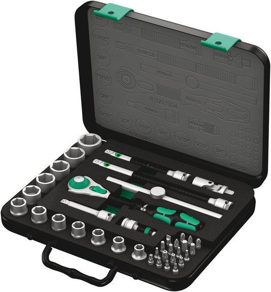 Wera Tools Zyklop Speed Ratchet Set, 3/8" Drive, Imperial, 38 Pieces
