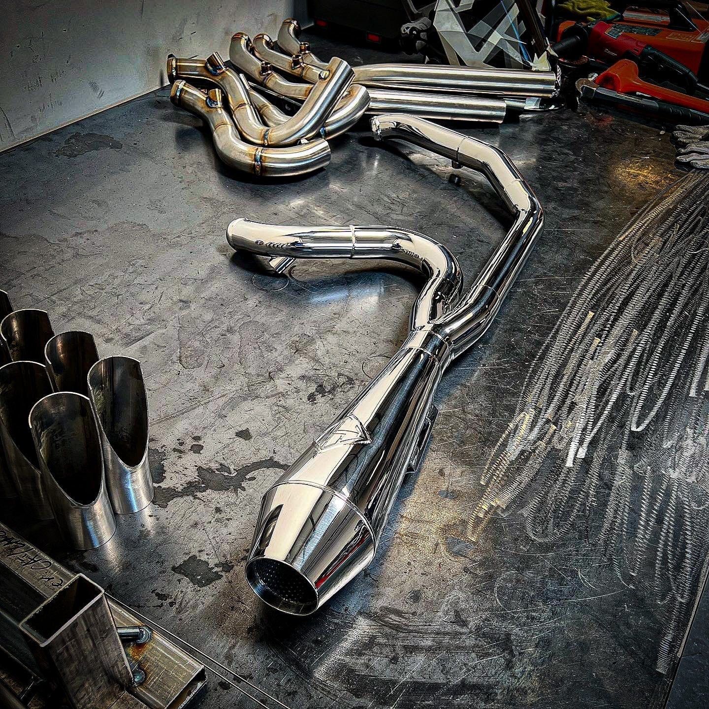 SP Concepts Twin Cam Bagger "Big Bore 4.5" Exhaust