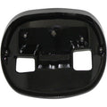 Black taillight base plate for a Harley-Davidson motorcycle.