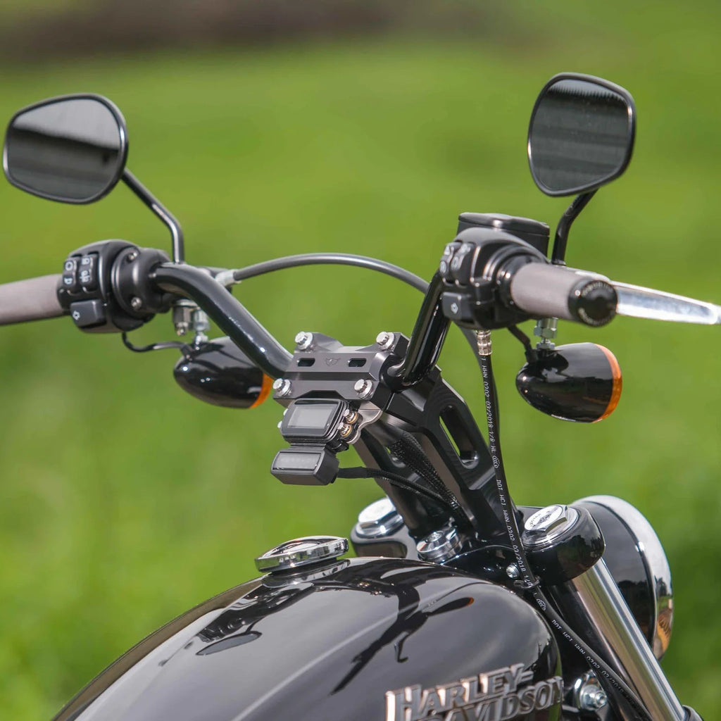 Big Al's Cycles M8 Softail Digital Gauge Mount for Bubba Clamp Risers