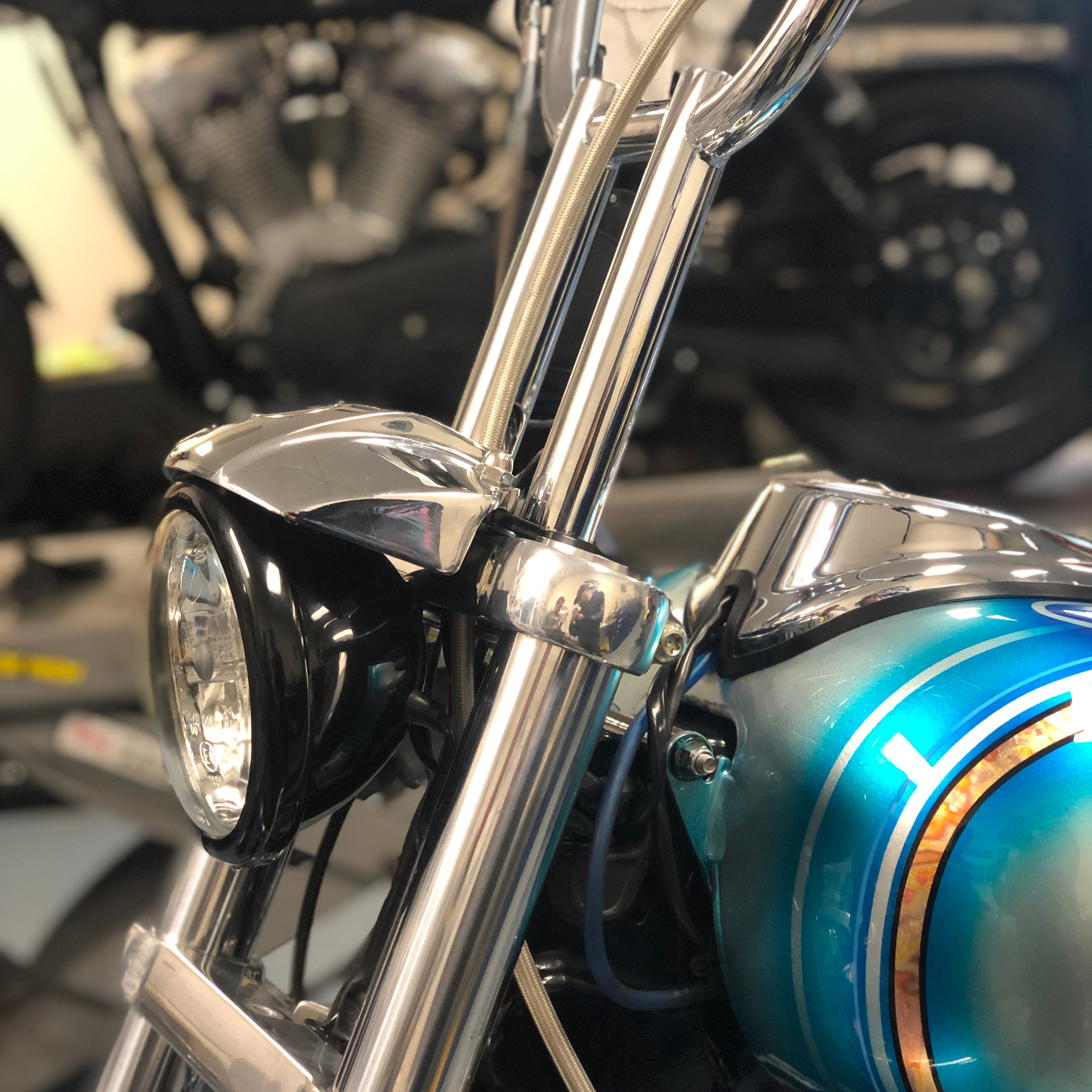 Kruesi Originals Headlight Relocation Kit in Chrome