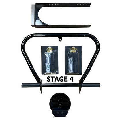 Dyna K Bar, K Slider, Derby Cover Slider, Top and Bottom Shock Sliders, and Subframe.