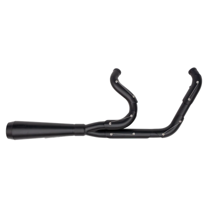 Black Assault 2 Into 1 Exhaust For M8 Softail