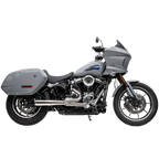 Polished Assault 2 Into 1 Exhaust on M8 Softail