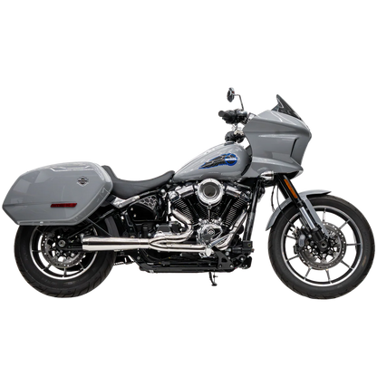 Polished Assault 2 Into 1 Exhaust on M8 Softail