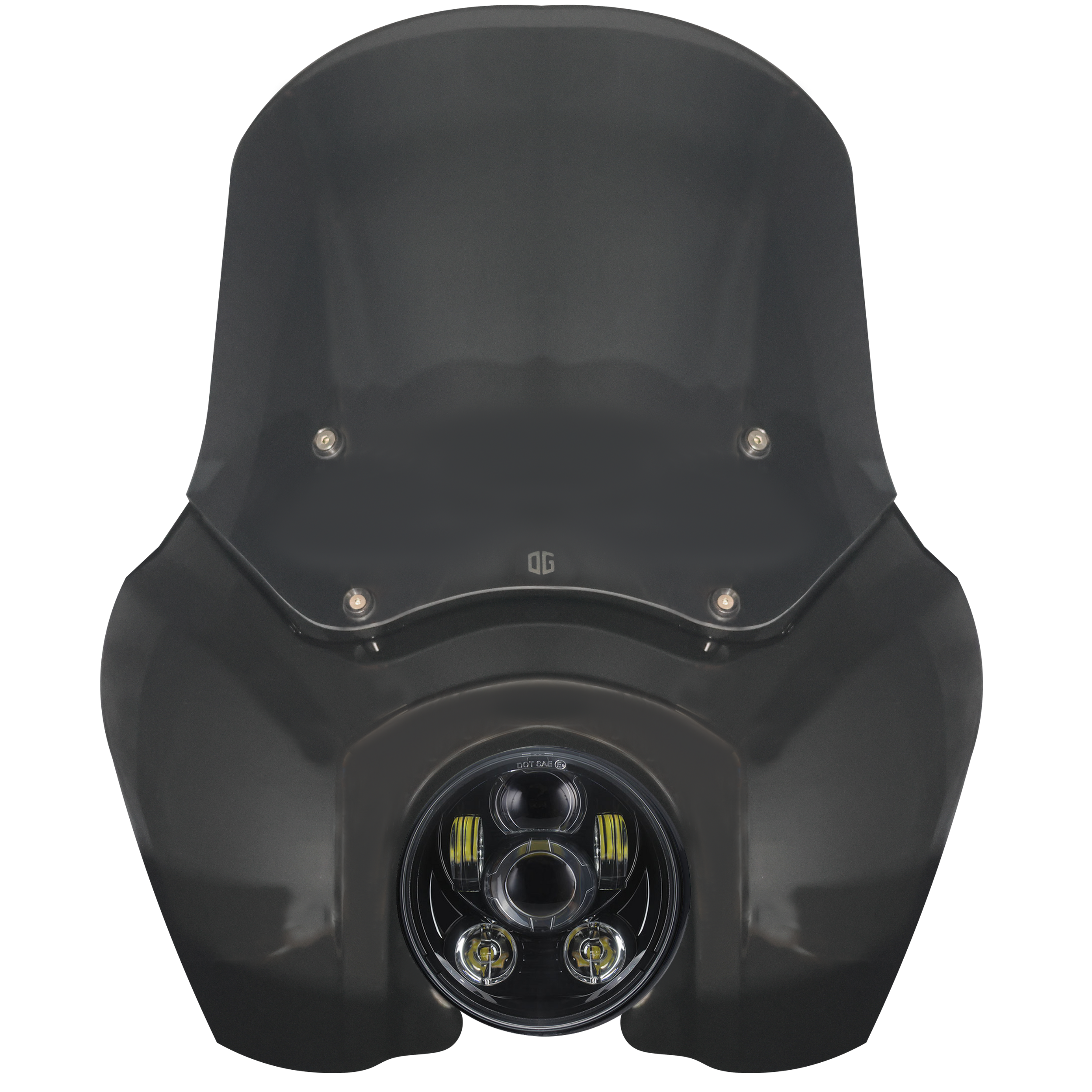 OG T-Sport Fairing kit for Harley-Davidson with OG LED Projector Headlight Daymaker conversion Black