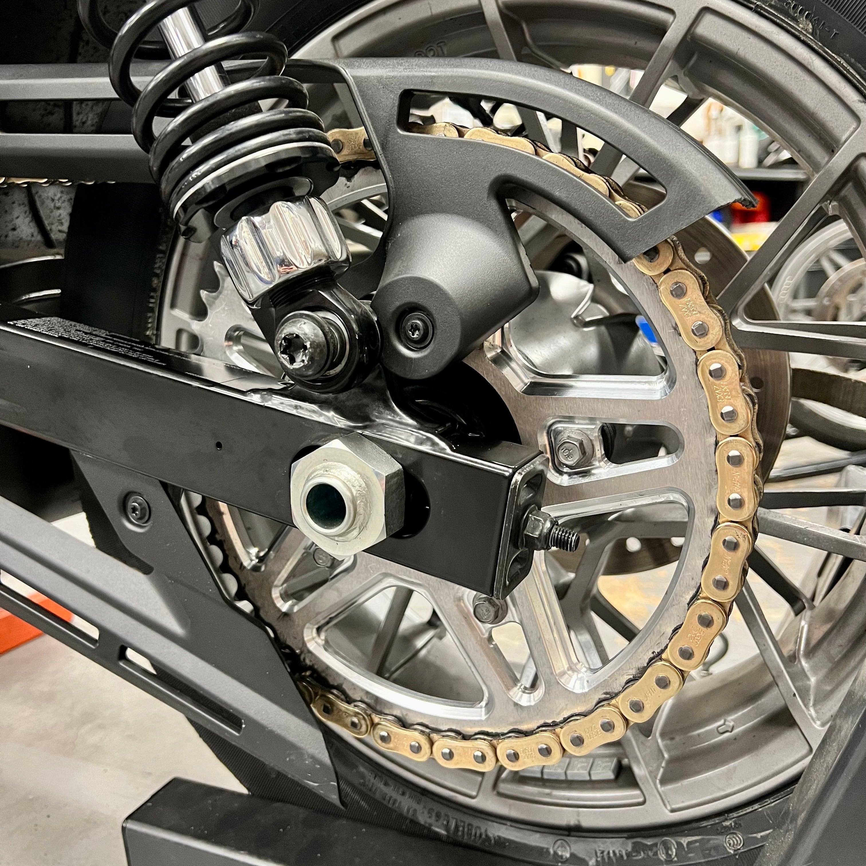 PAN AMERICA RH975 REAR SPROCKET INSTALLED