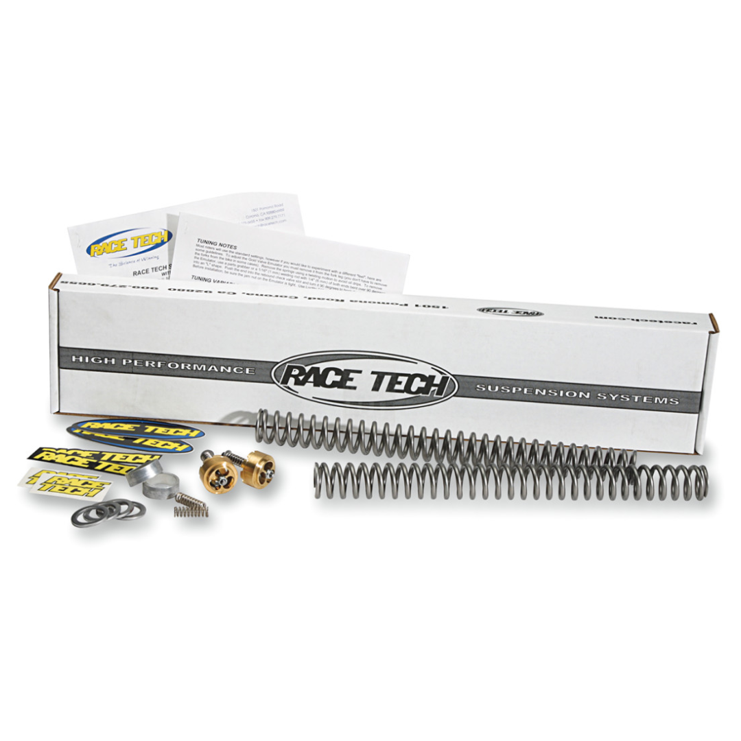Race Tech Gold Valve Emulators and Fork Spring with packaging.