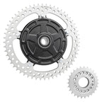 Arlen Ness Jagged Cush Drive Chain Conversion Kit for Touring Models in Silver.
