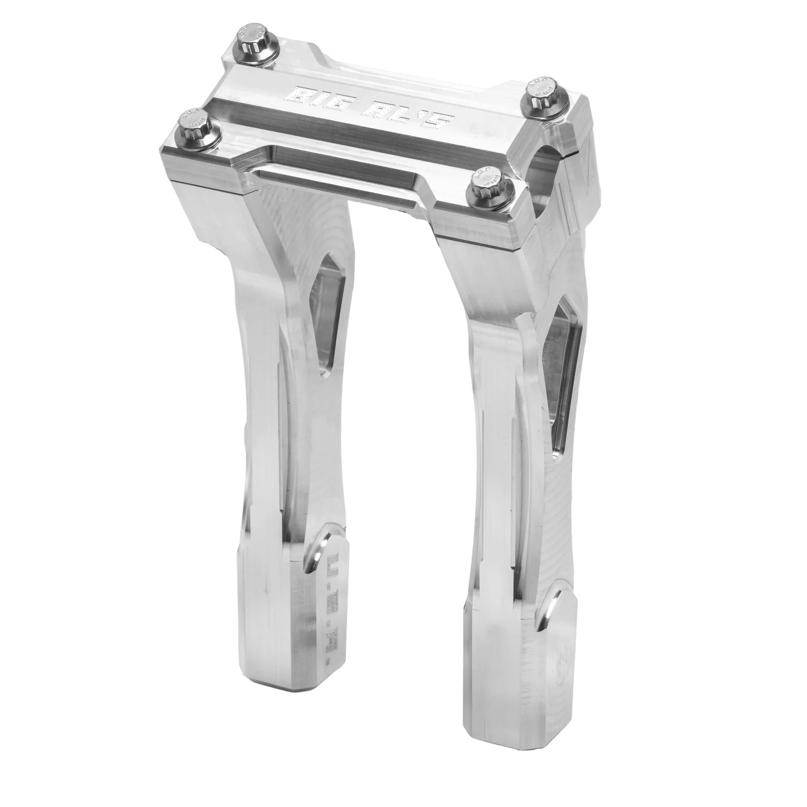 Big Al's Cycles Stella Clamp Risers in Machine Finish