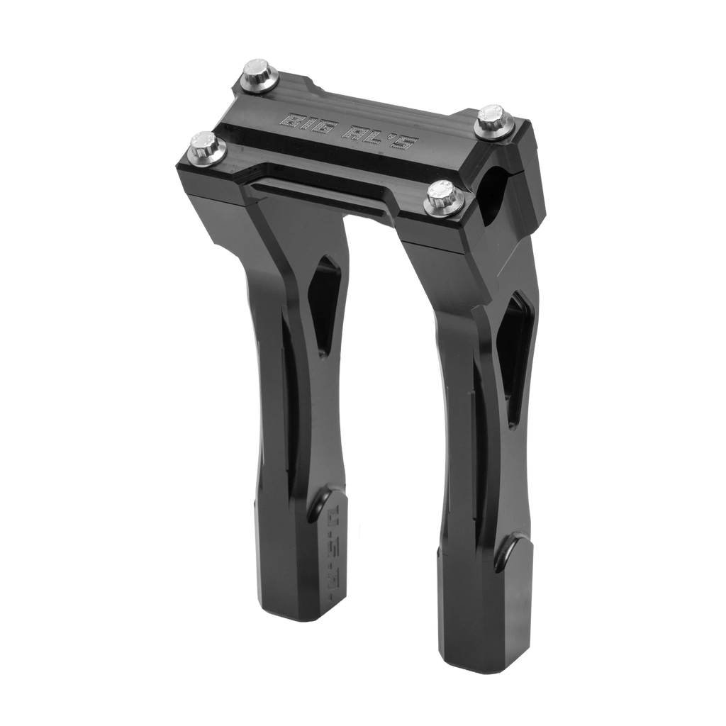 Big Al's Cycles Stella Clamp Risers in Black Anodize Finish