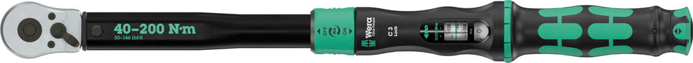 Wera Tools Click-Torque Lock Torque Wrench, 1/2" Drive, 40-200 Nm