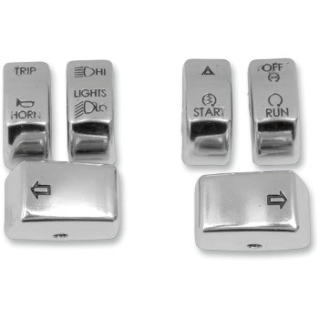 Drag Specialties Gold/Chrome Switch Cap Kits